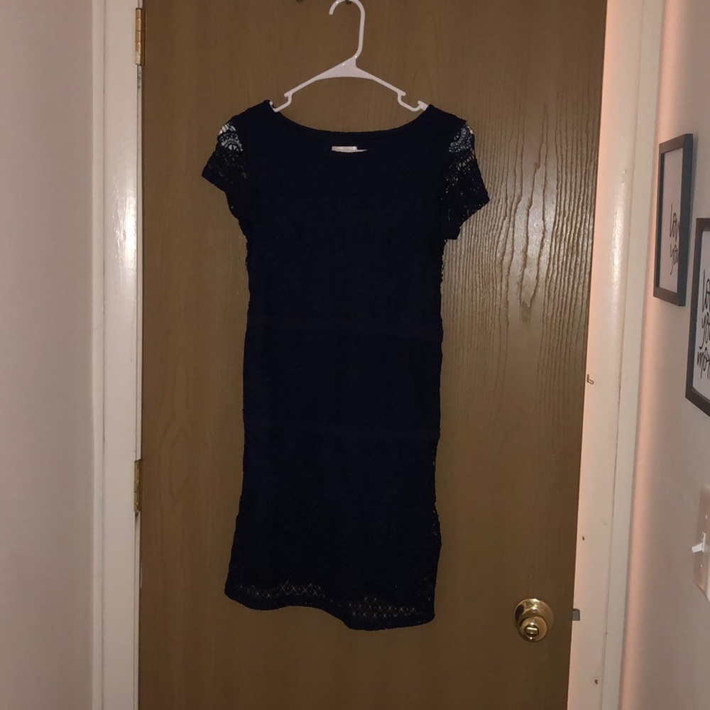 Navy blue lace dress